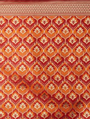 self design banarasi saree with blouse - 16954539 - Standard Image - 4