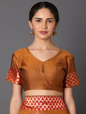 self design banarasi saree with blouse - 16954543 - Standard Image - 3