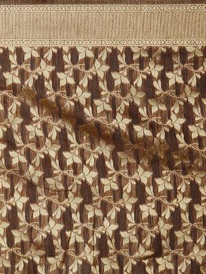 self design banarasi saree with blouse - 16954544 - Standard Image - 4