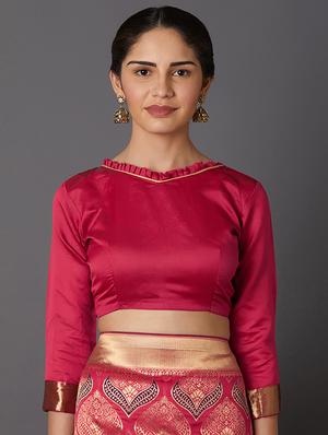 self design banarasi saree with blouse - 16954546 - Standard Image - 3