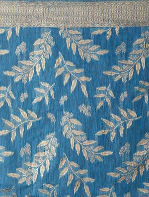 self design banarasi saree with blouse - 16954548 - Standard Image - 4