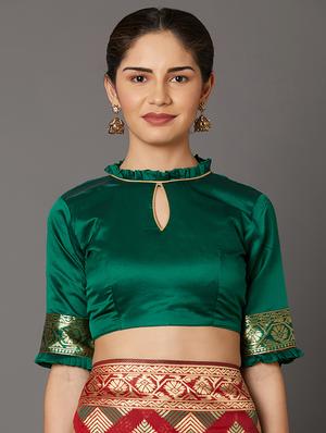self design banarasi saree with blouse - 16954558 - Standard Image - 3