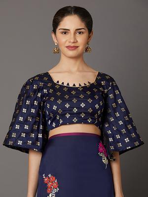 self design banarasi saree with blouse - 16954559 - Standard Image - 3