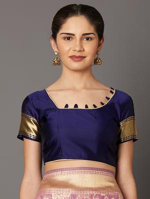self design banarasi saree with blouse - 16954560 - Standard Image - 3