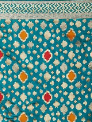 self design banarasi saree with blouse - 16954569 - Standard Image - 4