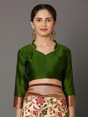 self design banarasi saree with blouse - 16954578 - Standard Image - 3