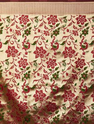 self design banarasi saree with blouse - 16954578 - Standard Image - 4