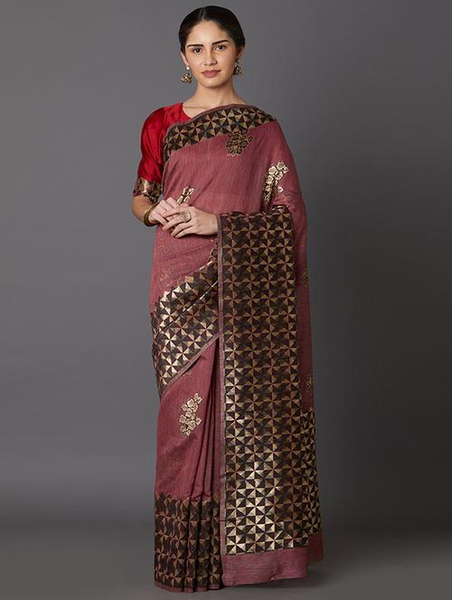 self design banarasi saree with blouse - 16954579 - Standard Image - 1