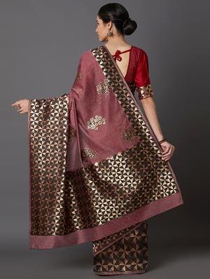 self design banarasi saree with blouse - 16954579 - Standard Image - 2