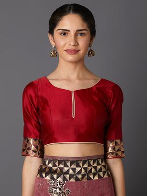 self design banarasi saree with blouse - 16954579 - Standard Image - 3