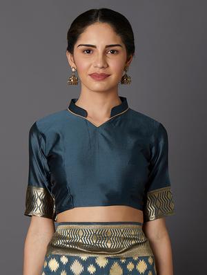 self design banarasi saree with blouse - 16954580 - Standard Image - 3