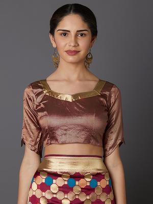 self design banarasi saree with blouse - 16954590 - Standard Image - 3