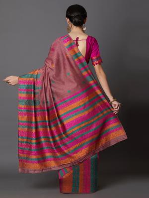 self design banarasi saree with blouse - 16954591 - Standard Image - 2