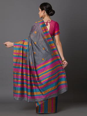 self design banarasi saree with blouse - 16954593 - Standard Image - 2