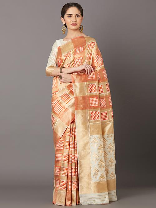 self design banarasi saree with blouse - 16954595 - Standard Image - 1