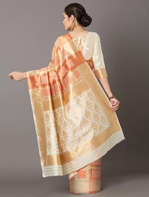 self design banarasi saree with blouse - 16954595 - Standard Image - 2