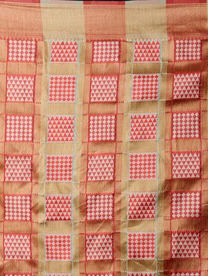 self design banarasi saree with blouse - 16954597 - Standard Image - 4