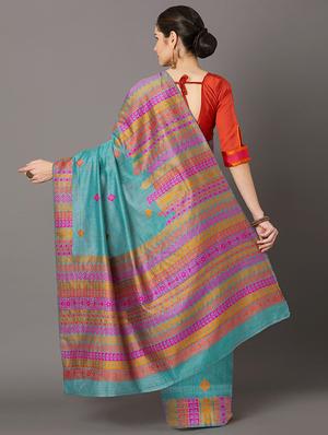 self design banarasi saree with blouse - 16954599 - Standard Image - 2