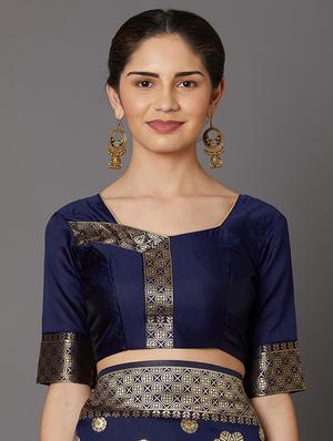 self design banarasi saree with blouse - 16954605 - Standard Image - 3