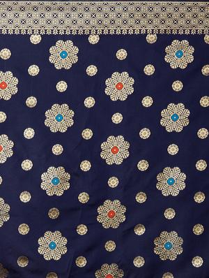 self design banarasi saree with blouse - 16954605 - Standard Image - 4