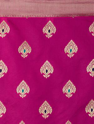 self design banarasi saree with blouse - 16954611 - Standard Image - 4