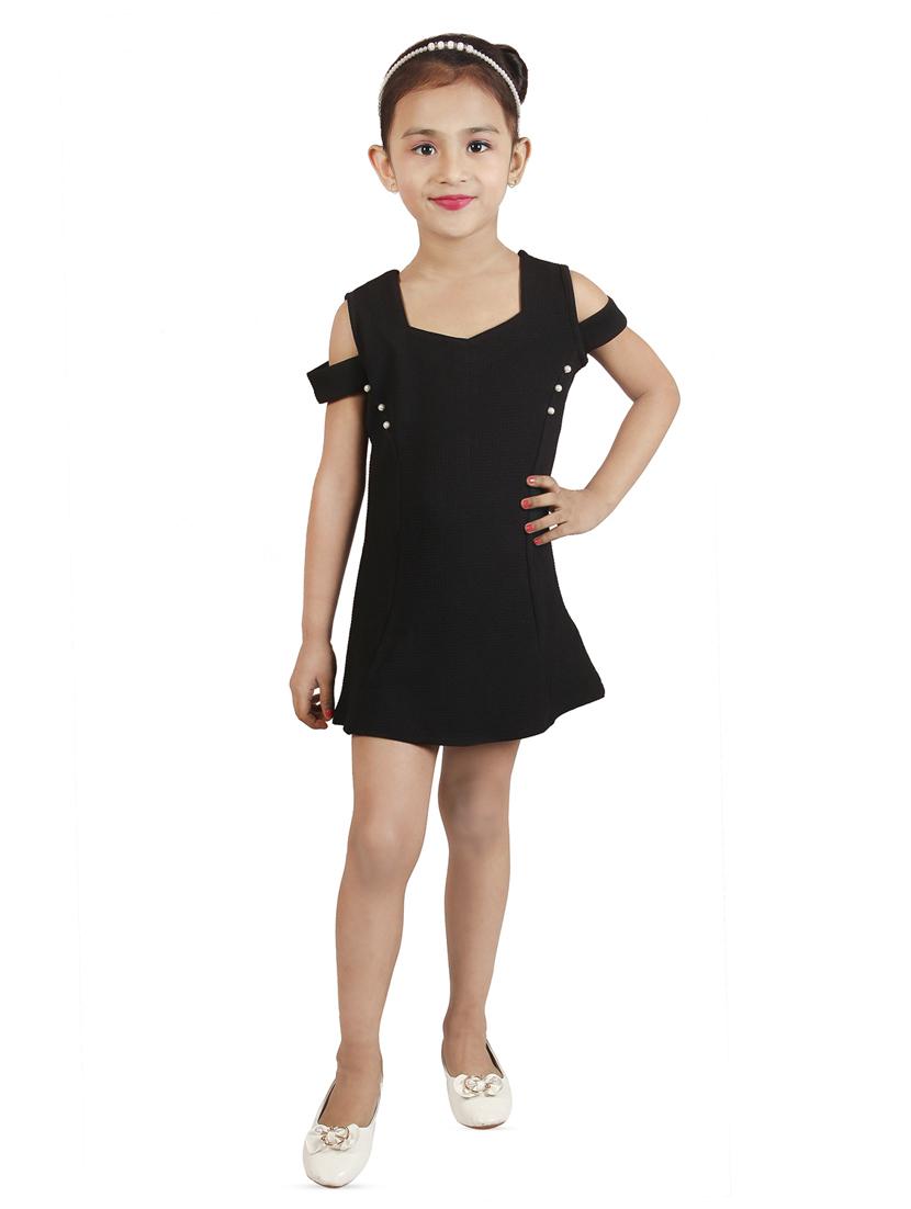 black cotton blend frock - 16954619 - Zoom Image - 1