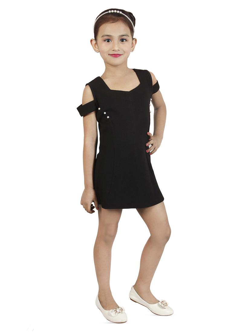 black cotton blend frock - 16954619 - Zoom Image - 2