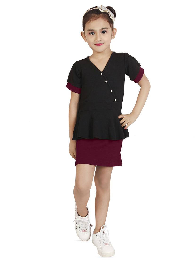 black cotton blend frock - 16954624 - Zoom Image - 1