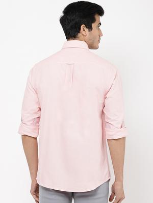 pink solid casual shirt - 16954694 - Standard Image - 3