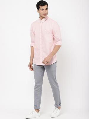 pink solid casual shirt - 16954694 - Standard Image - 4