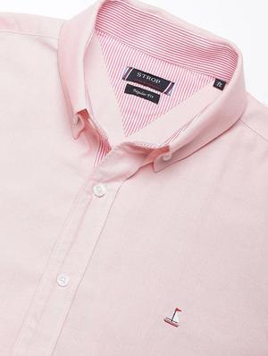 pink solid casual shirt - 16954694 - Standard Image - 5