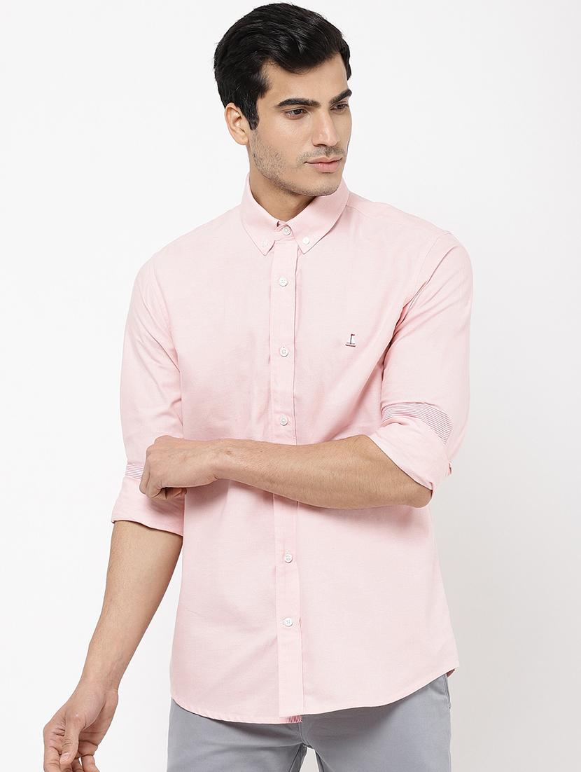 pink solid casual shirt - 16954694 - Zoom Image - 1