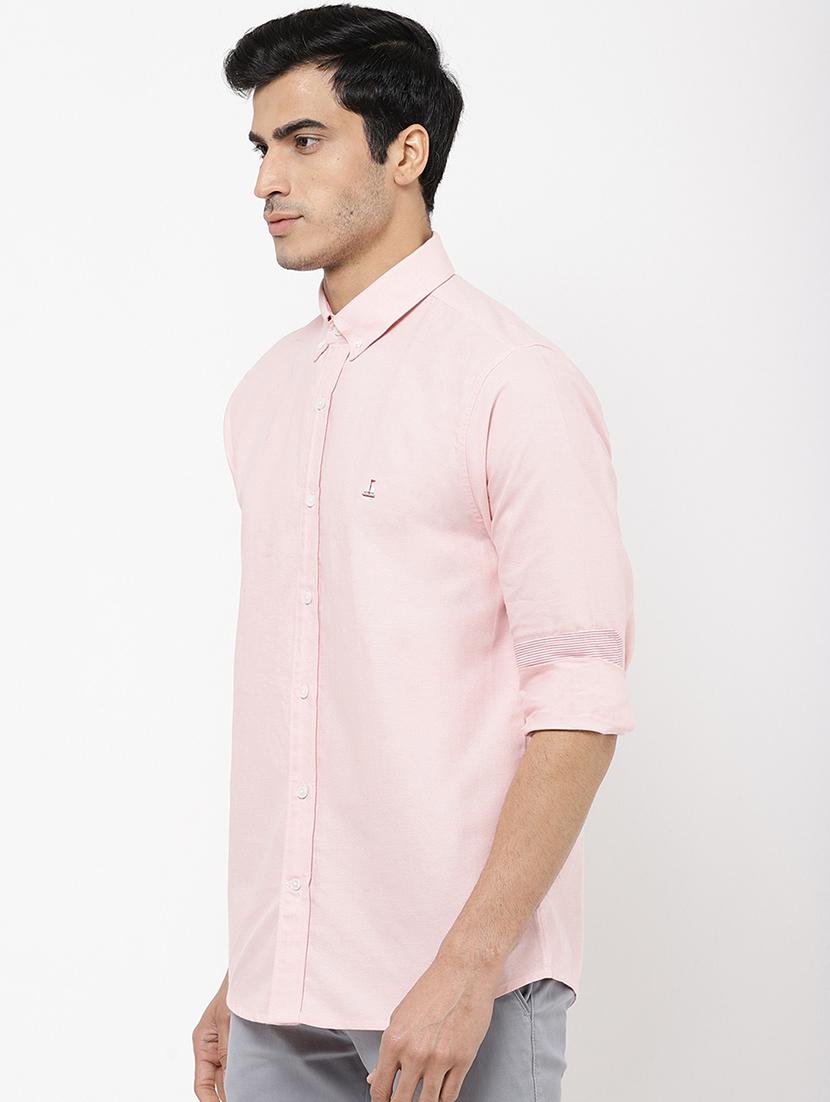 pink solid casual shirt - 16954694 - Zoom Image - 2
