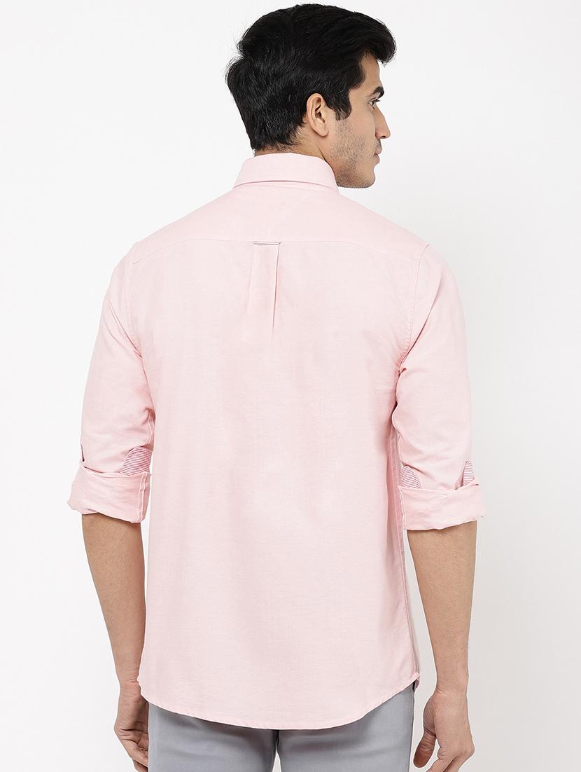 pink solid casual shirt - 16954694 - Zoom Image - 3