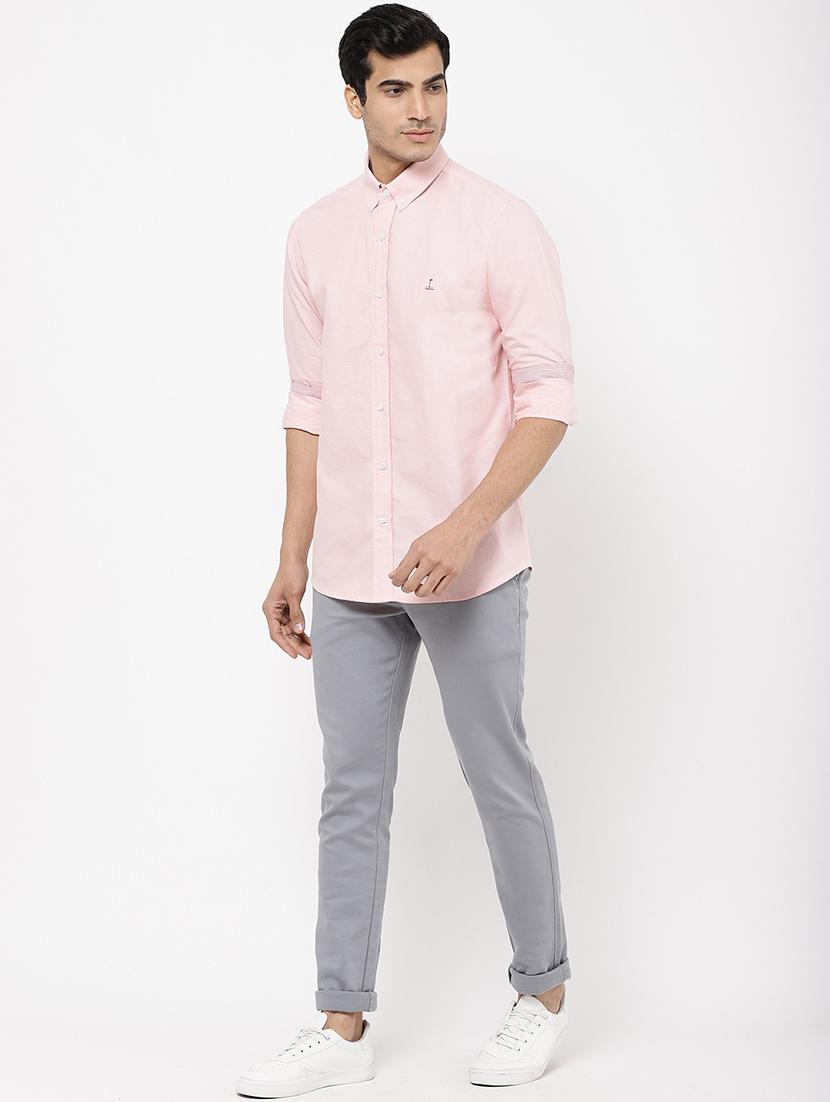 pink solid casual shirt - 16954694 - Zoom Image - 4