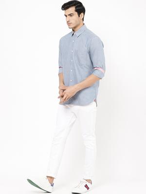 grey solid casual shirt - 16954696 - Standard Image - 4