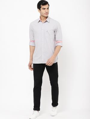grey solid casual shirt - 16954697 - Standard Image - 4