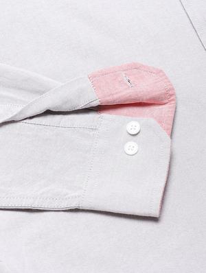 grey solid casual shirt - 16954697 - Standard Image - 6