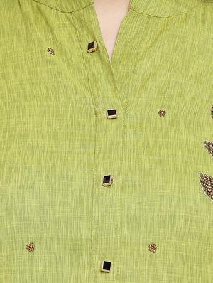 embellished straight kurta - 16954709 - Standard Image - 4