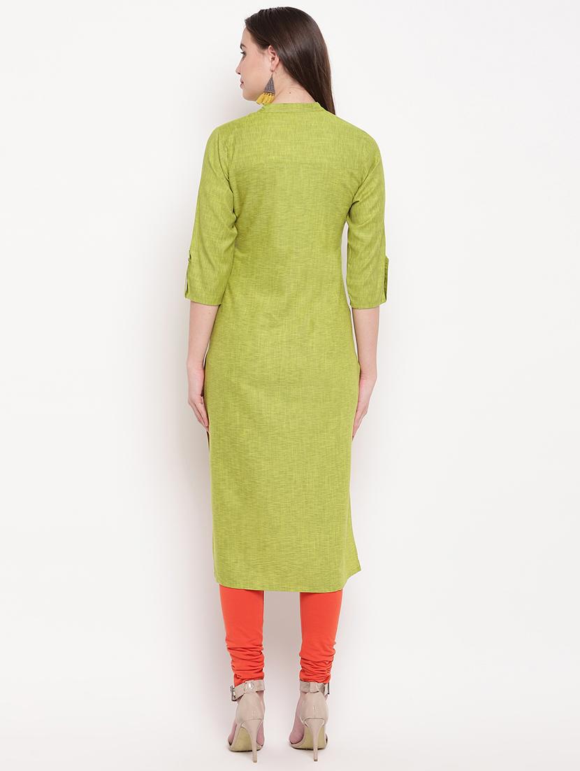 embellished straight kurta - 16954709 - Zoom Image - 3
