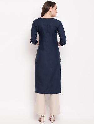 embellished straight kurta - 16954710 - Standard Image - 3