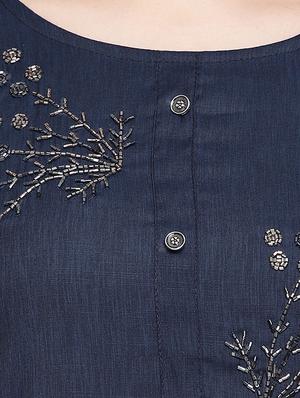 embellished straight kurta - 16954710 - Standard Image - 4