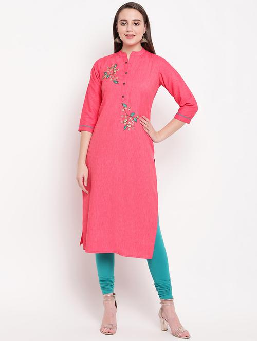 embellished straight kurta - 16954713 - Standard Image - 1