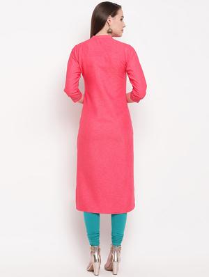 embellished straight kurta - 16954713 - Standard Image - 3
