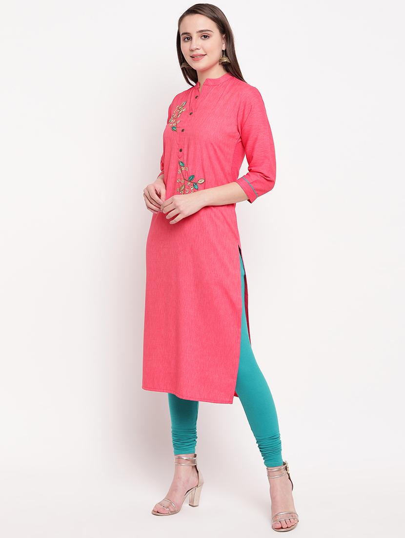 embellished straight kurta - 16954713 - Zoom Image - 2