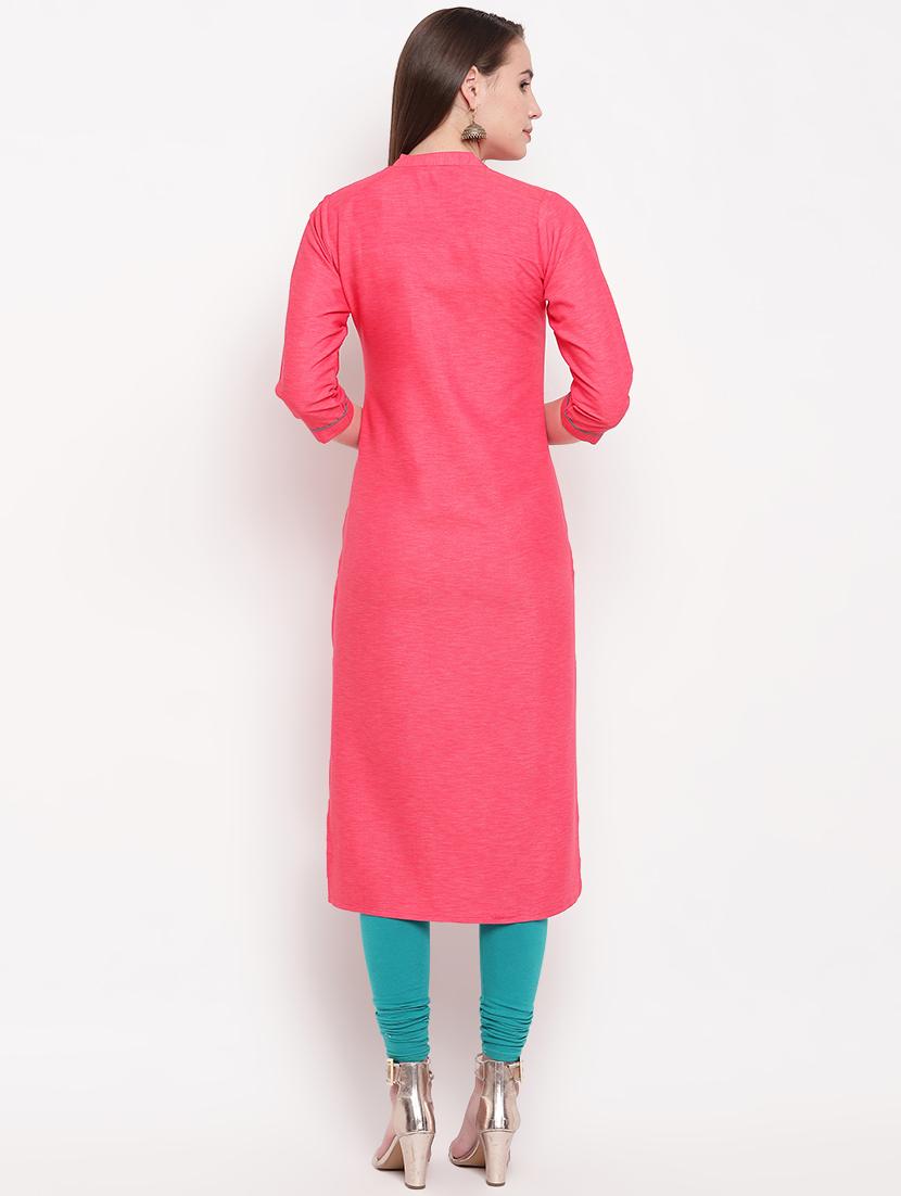 embellished straight kurta - 16954713 - Zoom Image - 3