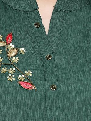 embellished straight kurta - 16954714 - Standard Image - 4