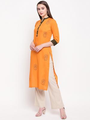 embroidered straight kurta - 16954724 - Standard Image - 2