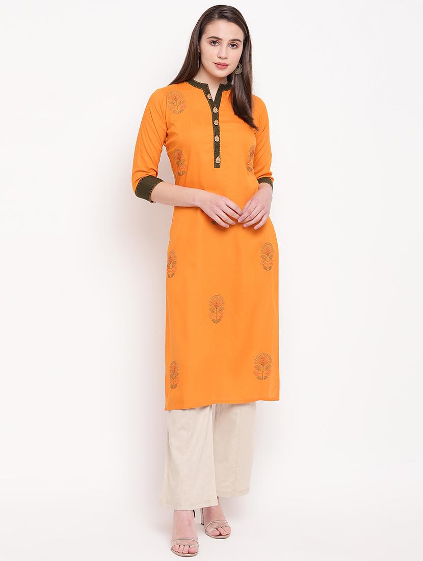 embroidered straight kurta - 16954724 - Zoom Image - 1