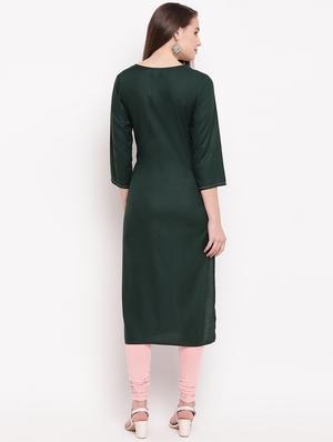 embroidered straight kurta - 16954729 - Standard Image - 3